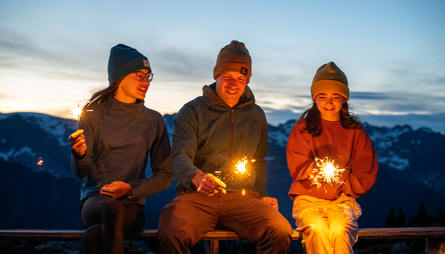 Celebrating with the family in Whistler
